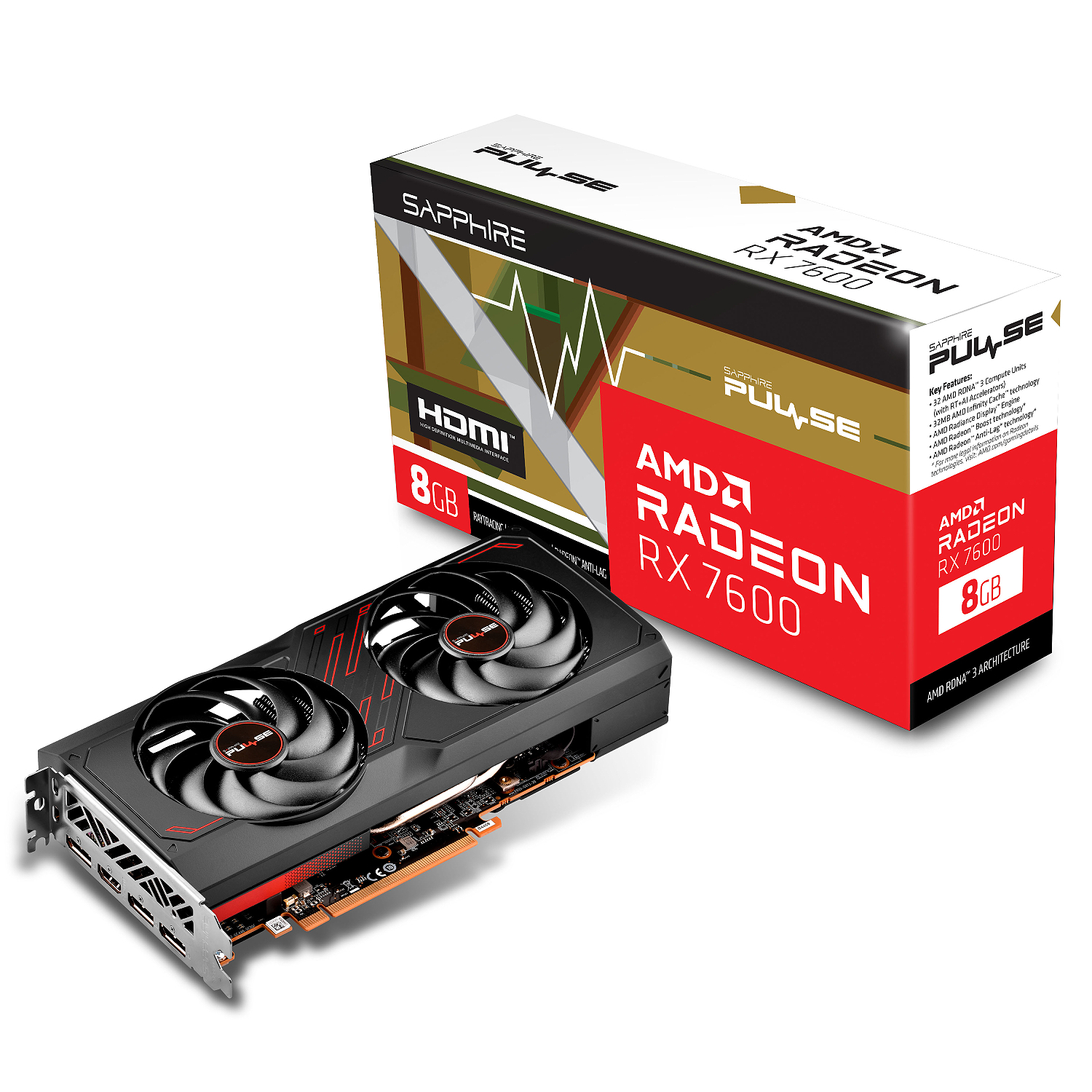 sapphire pulse rx 7600 gaming oc 8gb gddr6