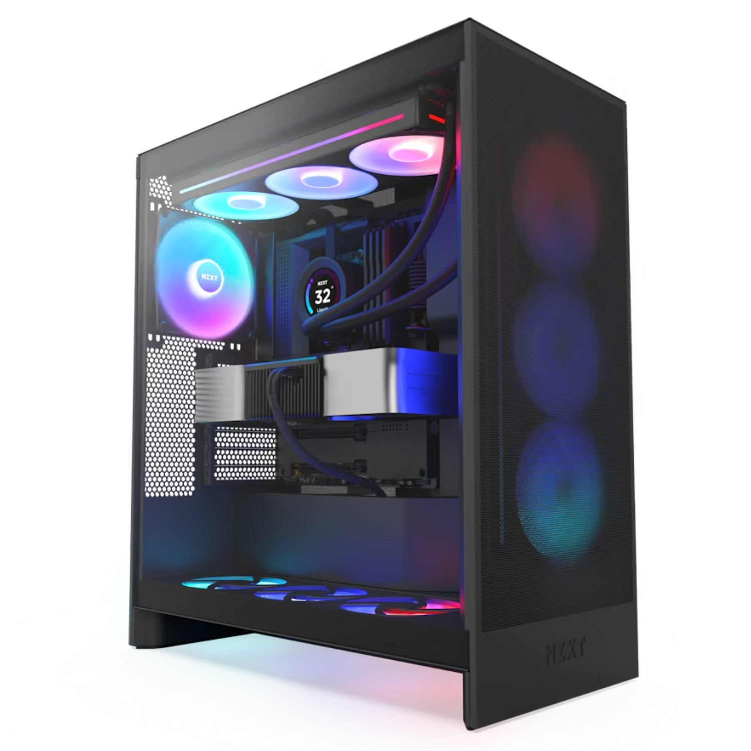 מארז מחשב nzxt h7 flow rgb mid-tower atx