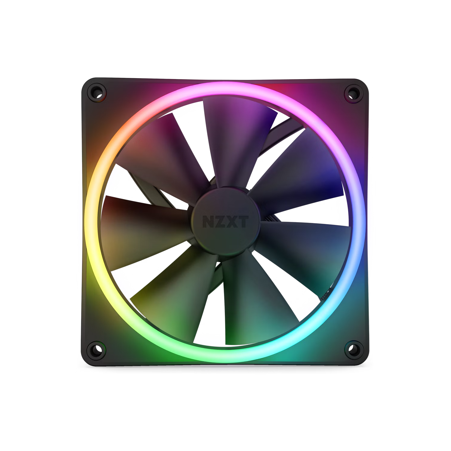 nzxt f140 rgb duo 140mm dual-sided rgb fan black