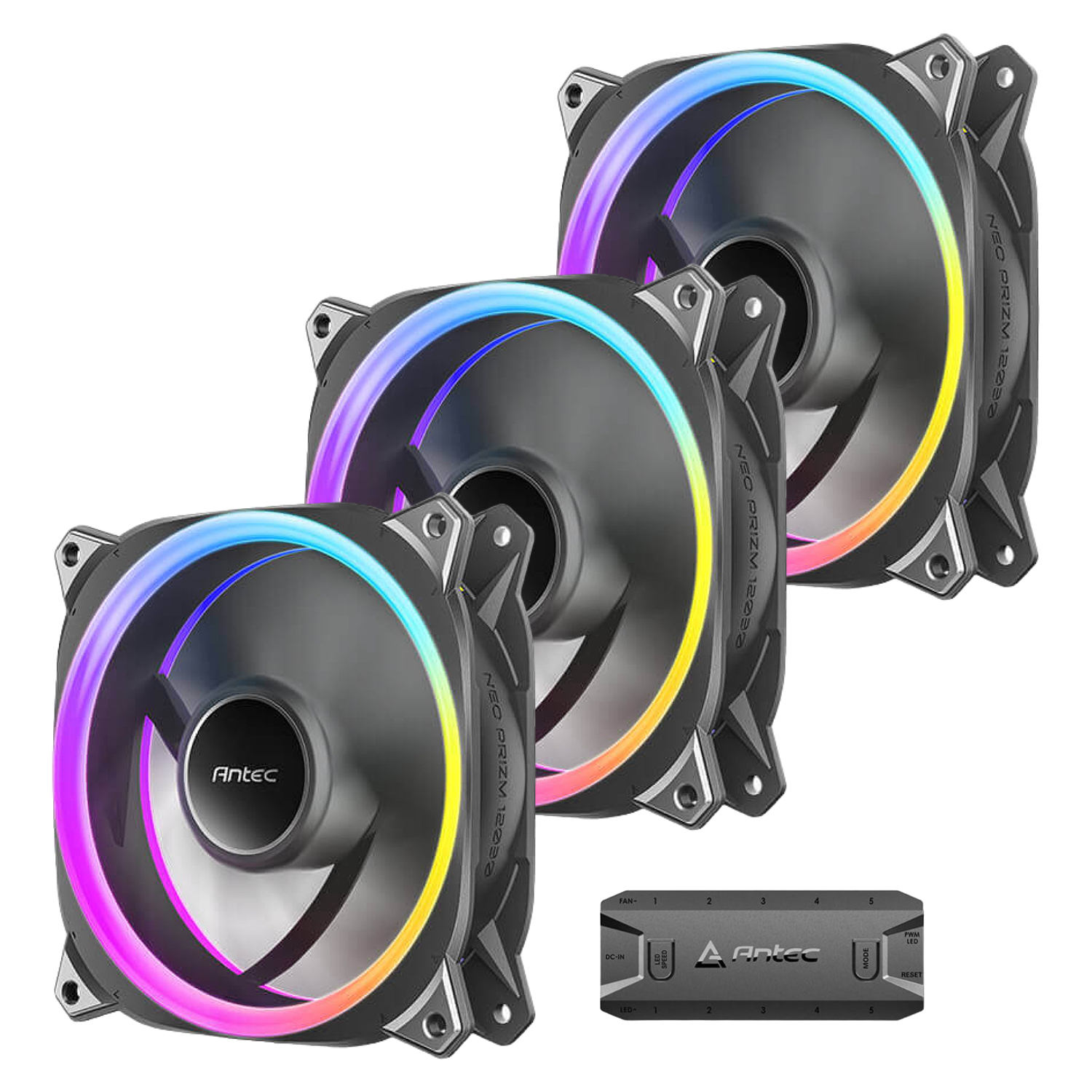 antec neo prizm t3 120 argb x3 fans