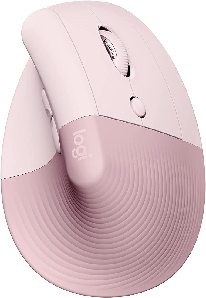 עכבר ארגונומי אנכי אלחוטי Logitech Lift - צבע Rose